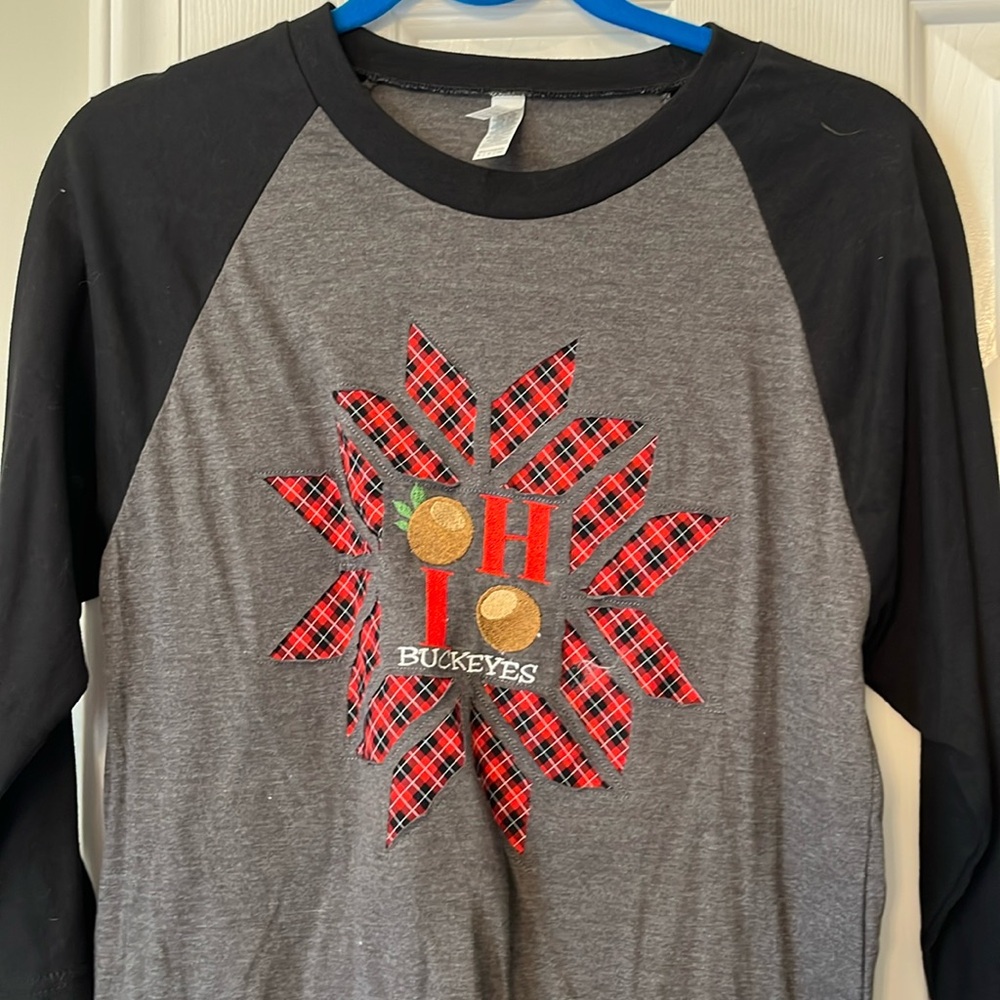 Ohio State Handmade Quilted Baseball Tee
